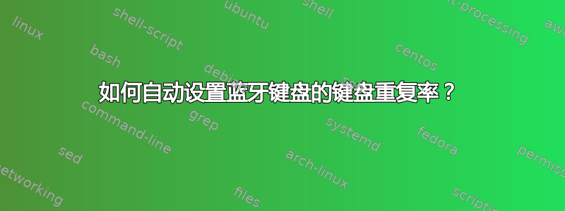 如何自动设置蓝牙键盘的键盘重复率？