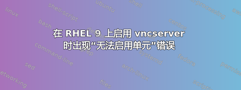 在 RHEL 9 上启用 vncserver 时出现“无法启用单元”错误