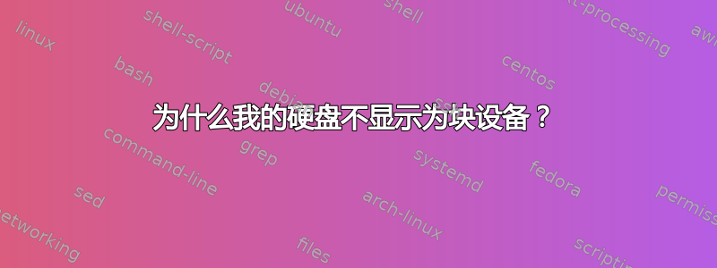 为什么我的硬盘不显示为块设备？