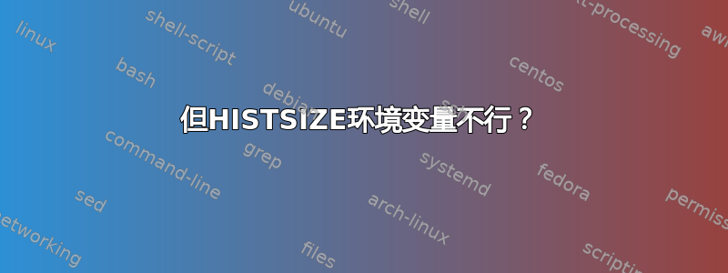 但HISTSIZE环境变量不行？