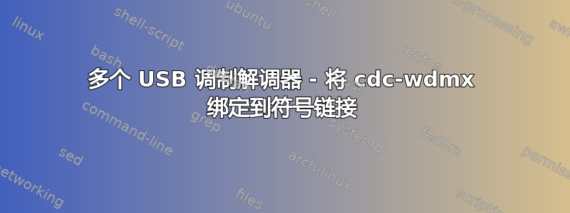 多个 USB 调制解调器 - 将 cdc-wdmx 绑定到符号链接