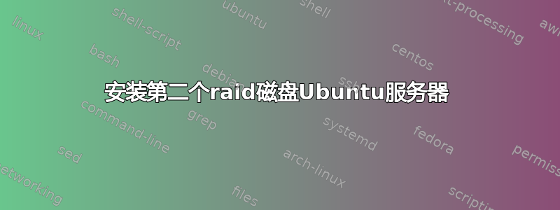 安装第二个raid磁盘Ubuntu服务器