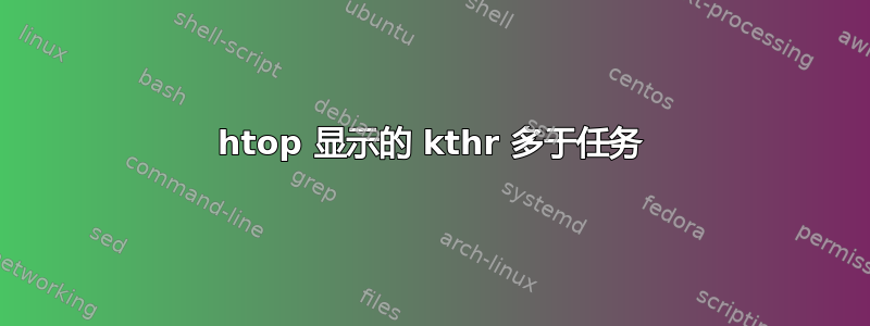 htop 显示的 kthr 多于任务