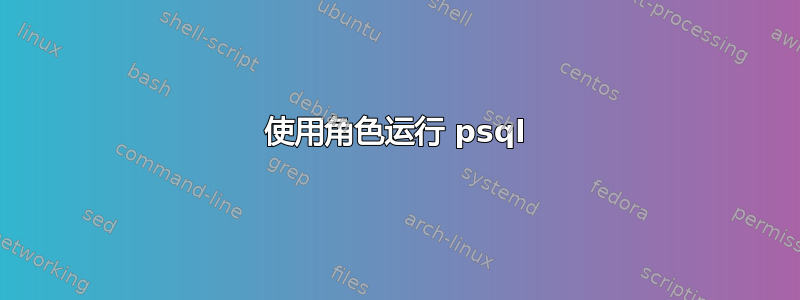 使用角色运行 psql