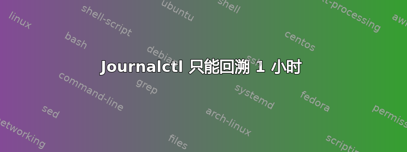 Journalctl 只能回溯 1 小时