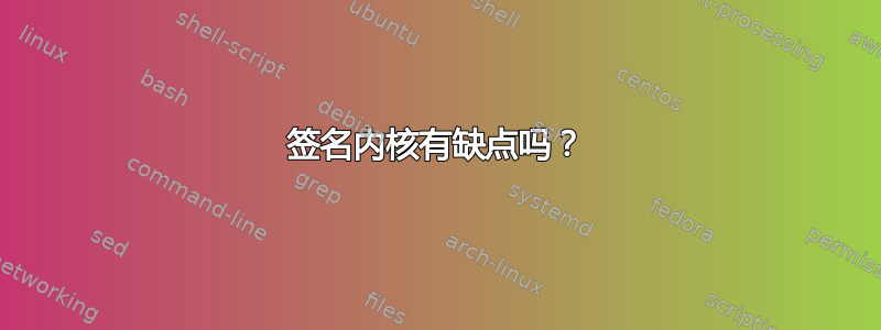 签名内核有缺点吗？