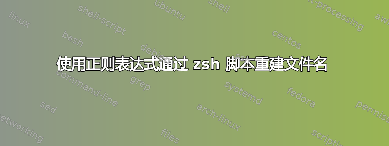 使用正则表达式通过 zsh 脚本重建文件名