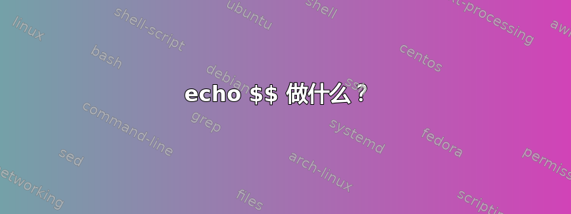 echo $$ 做什么？ 