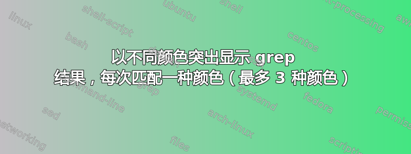 以不同颜色突出显示 grep 结果，每次匹配一种颜色（最多 3 种颜色）