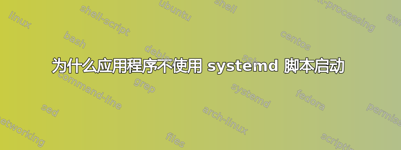 为什么应用程序不使用 systemd 脚本启动