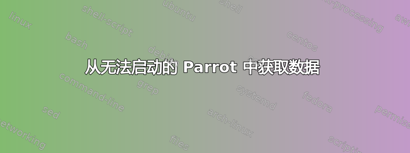 从无法启动的 Parrot 中获取数据