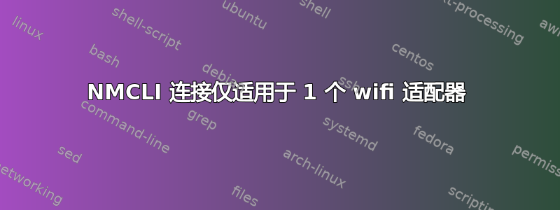 NMCLI 连接仅适用于 1 个 wifi 适配器