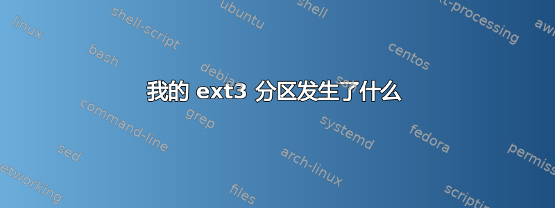 我的 ext3 分区发生了什么