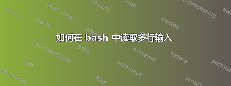 如何在 bash 中读取多行输入