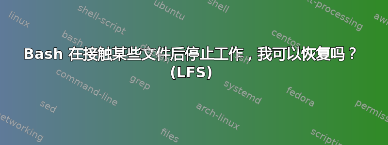 Bash 在接触某些文件后停止工作，我可以恢复吗？ (LFS)