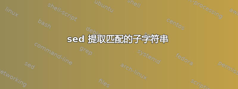 sed 提取匹配的子字符串