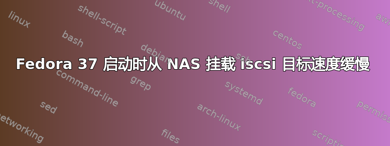 Fedora 37 启动时从 NAS 挂载 iscsi 目标速度缓慢