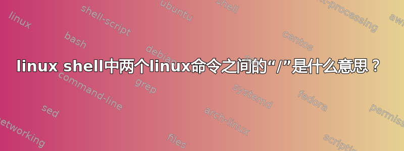 linux shell中两个linux命令之间的“/”是什么意思？