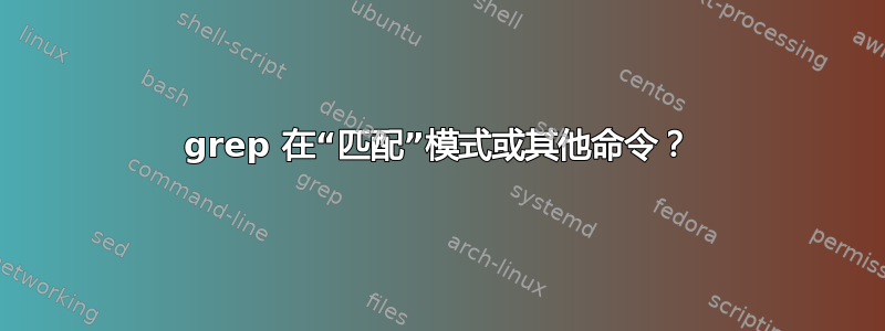 grep 在“匹配”模式或其他命令？