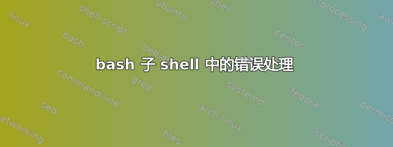 bash 子 shell 中的错误处理