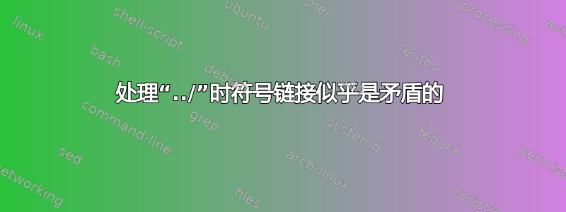 处理“../”时符号链接似乎是矛盾的