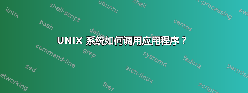 UNIX 系统如何调用应用程序？