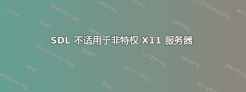 SDL 不适用于非特权 X11 服务器