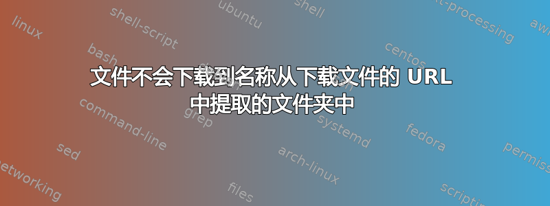 文件不会下载到名称从下载文件的 URL 中提取的文件夹中