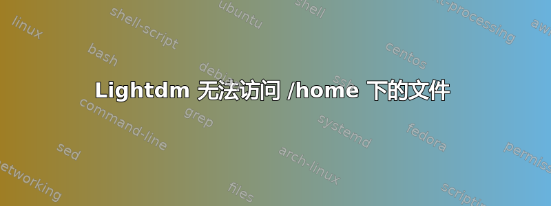 Lightdm 无法访问 /home 下的文件