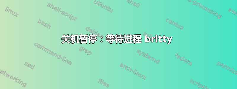 关机暂停：等待进程 brltty