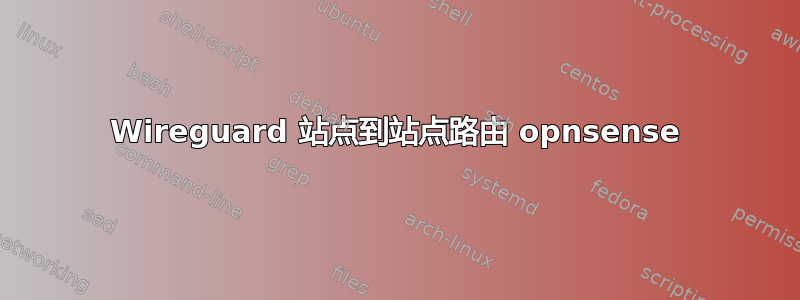 Wireguard 站点到站点路由 opnsense