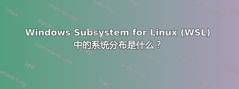 Windows Subsystem for Linux (WSL) 中的系统分布是什么？