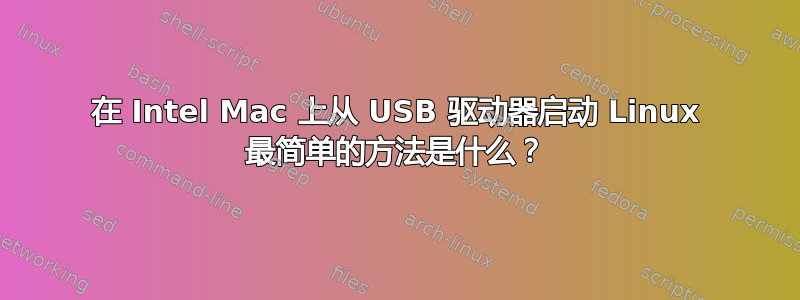 在 Intel Mac 上从 USB 驱动器启动 Linux 最简单的方法是什么？