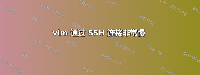 vim 通过 SSH 连接非常慢