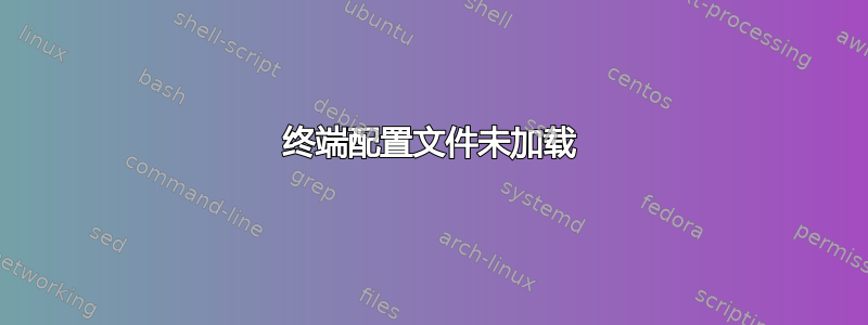 终端配置文件未加载