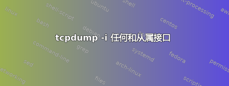 tcpdump -i 任何和从属接口