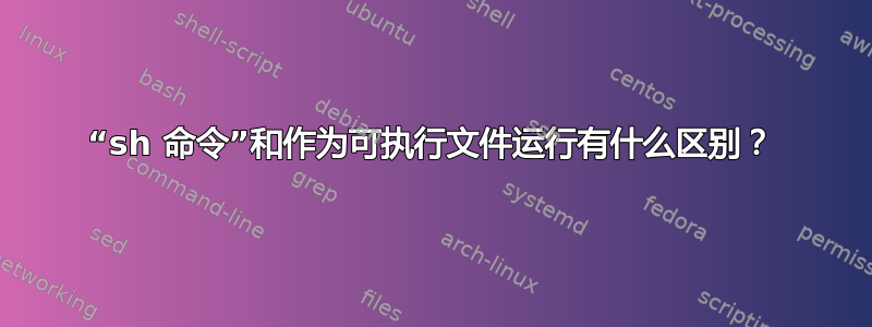 “sh 命令”和作为可执行文件运行有什么区别？