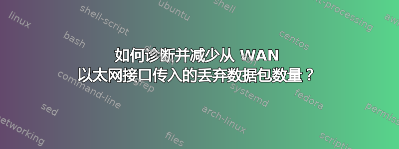 如何诊断并减少从 WAN 以太网接口传入的丢弃数据包数量？