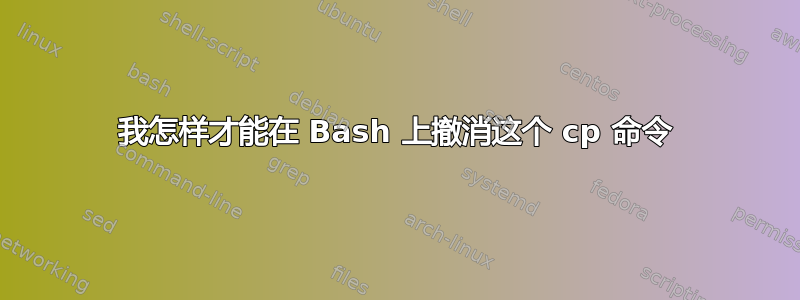 我怎样才能在 Bash 上撤消这个 cp 命令