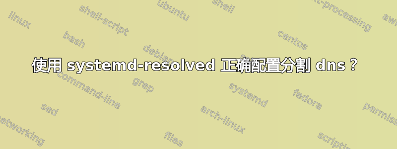 使用 systemd-resolved 正确配置分割 dns？