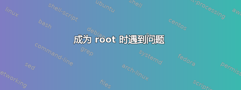 成为 root 时遇到问题