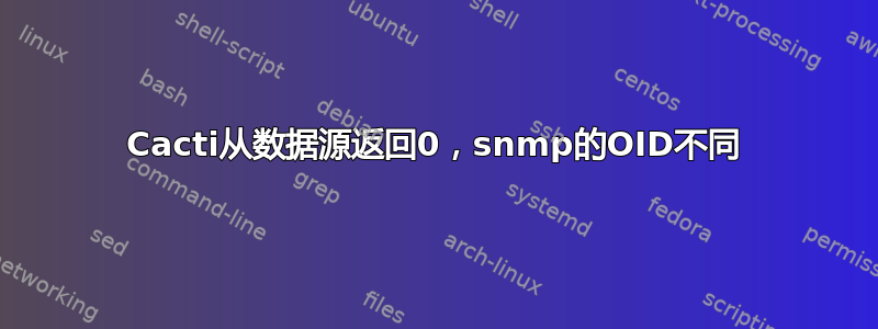 Cacti从数据源返回0，snmp的OID不同