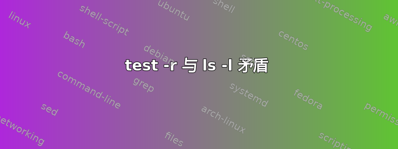 test -r 与 ls -l 矛盾