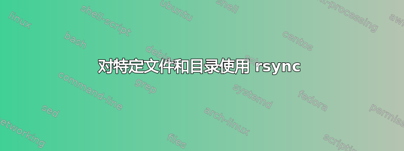 对特定文件和目录使用 rsync