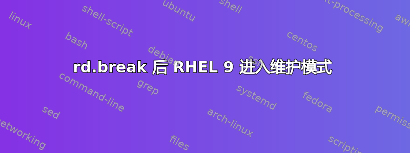 rd.break 后 RHEL 9 进入维护模式