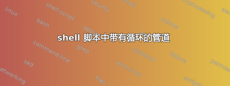 shell 脚本中带有循环的管道