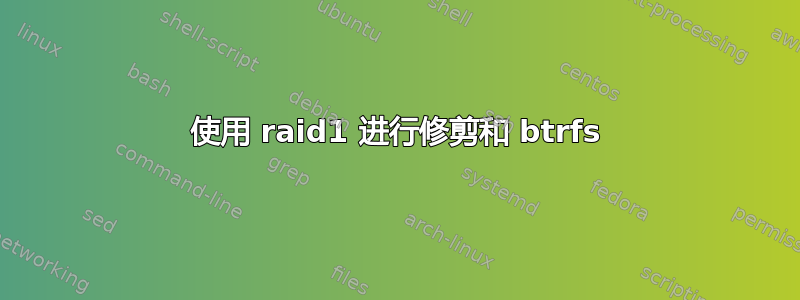 使用 raid1 进行修剪和 btrfs