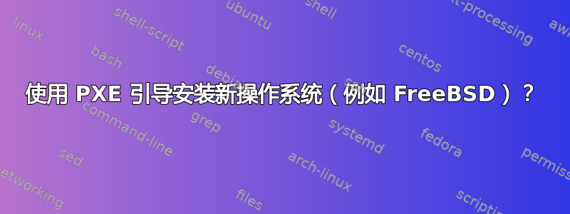 使用 PXE 引导安装新操作系统（例如 FreeBSD）？