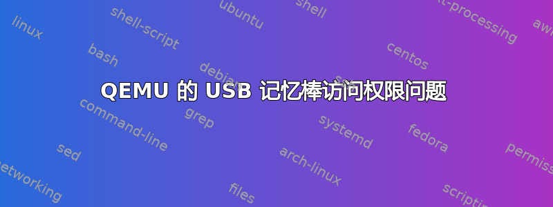 QEMU 的 USB 记忆棒访问权限问题