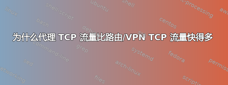 为什么代理 TCP 流量比路由/VPN TCP 流量快得多